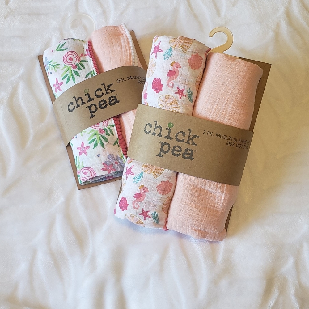 Chick Pea  Qty 4 Muslin Blankets